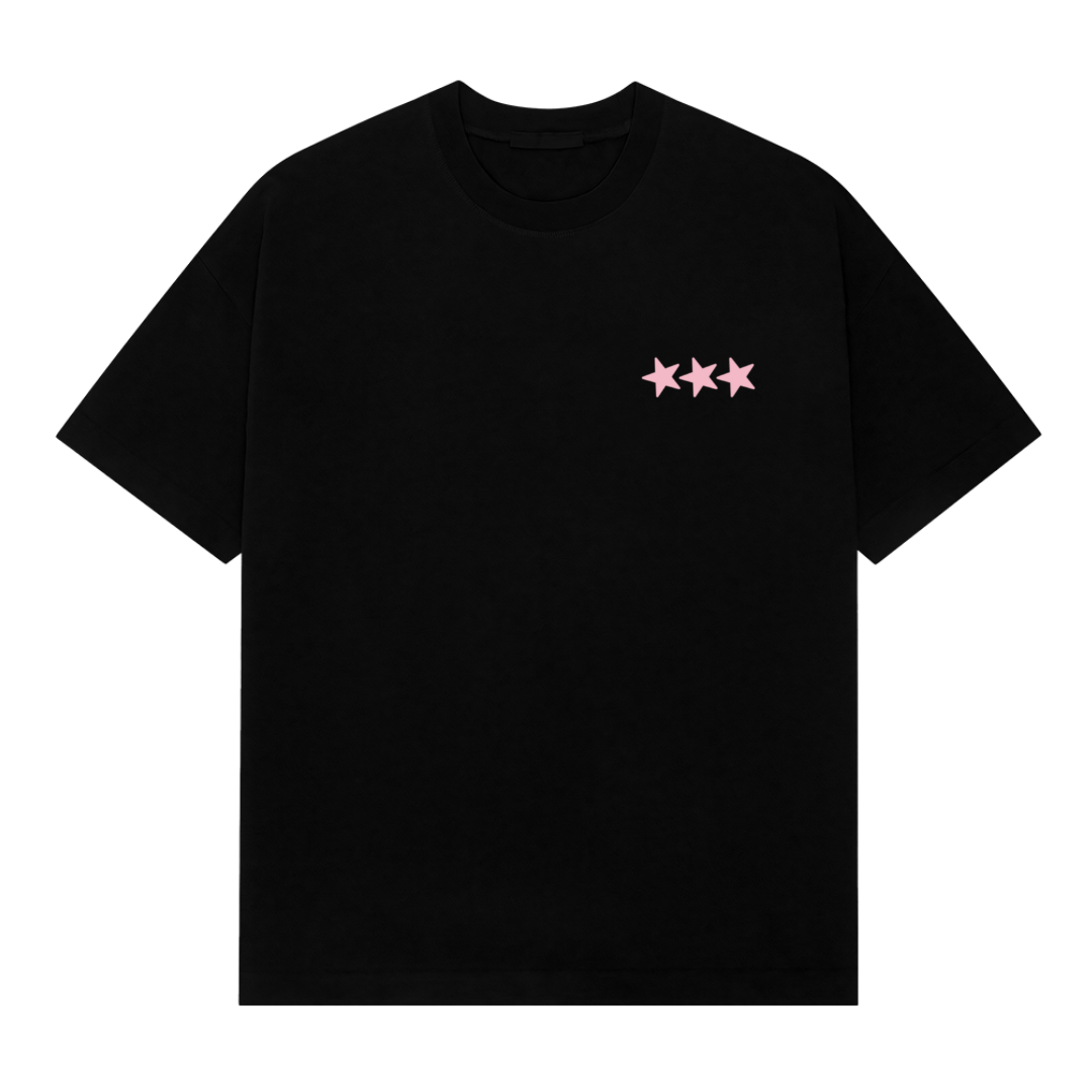 Blurred Oversized Tee Pink