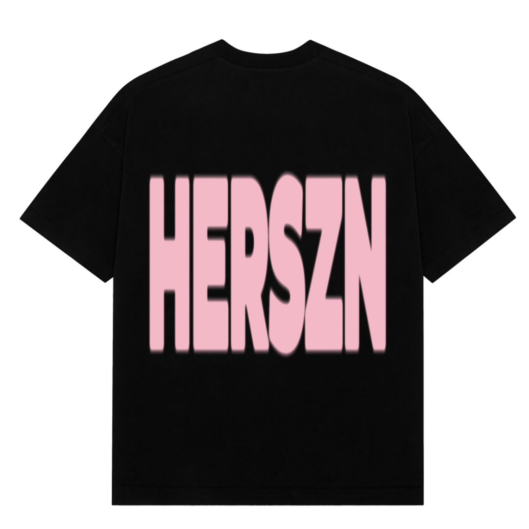 Blurred Oversized Tee Pink