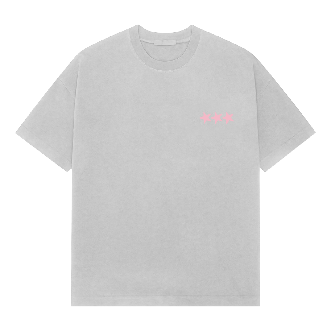 Blurred Oversized Tee Pink