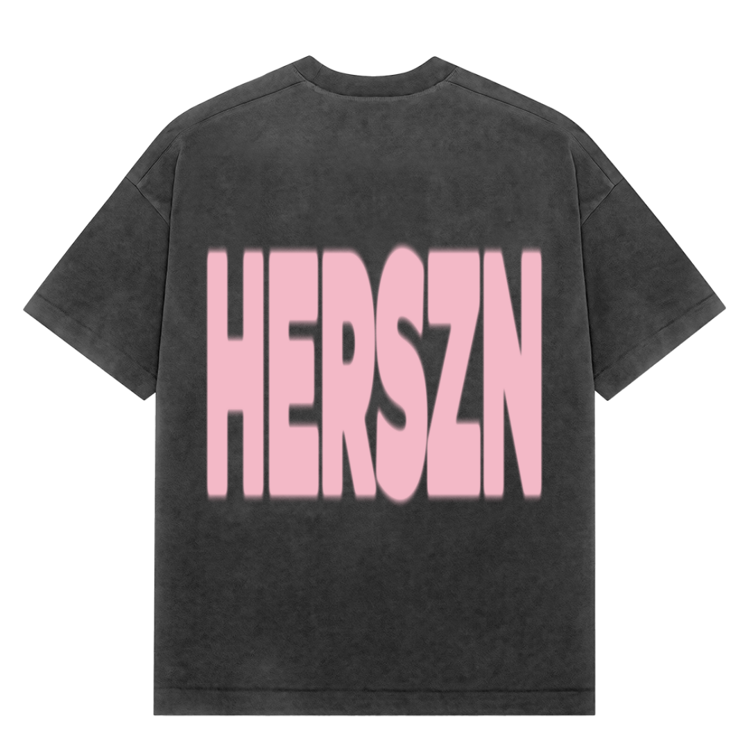 Blurred Oversized Tee Pink