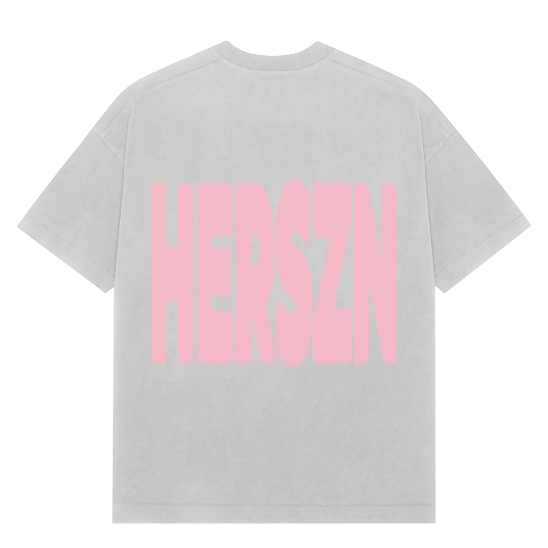 Blurred Oversized Tee Pink
