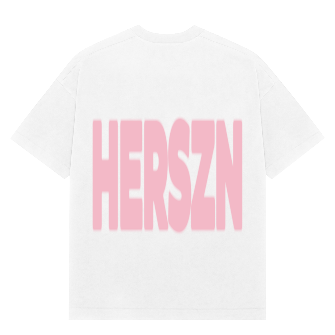 Blurred Oversized Tee Pink